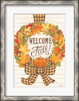 Framed Welcome Fall Wreath