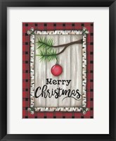 Framed Red Christmas Plaid