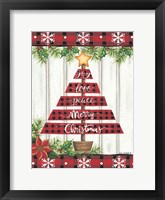 Framed Red Buffalo Plaid Tree