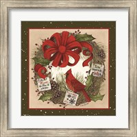 Framed Cardinal Christmas Wreath
