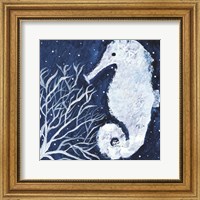 Framed Midnight Seahorse