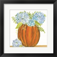 Pumpkin Full of Hydrangeas Framed Print