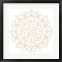Framed 'Contemporary Lace Neutral IV' border=