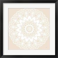 Framed 'Contemporary Lace Neutral II' border=