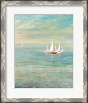 Framed Sunrise Sailboats II Nautical