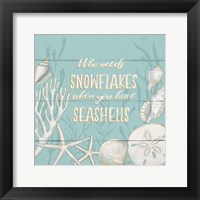Framed Tranquil Morning II Snowflakes
