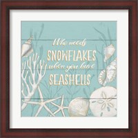 Framed Tranquil Morning II Snowflakes