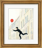 Framed 'Aloft In Paris III' border=