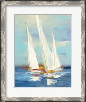 Framed Summer Regatta III Red Yellow