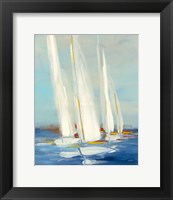 Framed Summer Regatta II Red Yellow