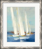 Framed Summer Regatta II Red Yellow