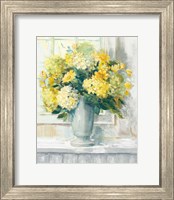 Framed 'Endless Summer Bouquet II Yellow' border=