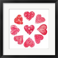 Hearts and More Hearts II Framed Print