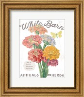 Framed White Barn Flowers V