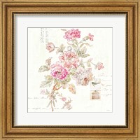 Framed Cottage Roses II