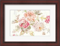 Framed Cottage Roses I