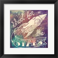Universe Galaxy Shoot For the Stars Framed Print