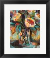 Framed Stained Glass Floral