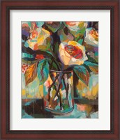 Framed Stained Glass Floral