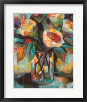 Framed Stained Glass Floral