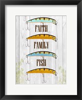 Framed Faith Family Fish