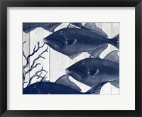 Framed Blue Fishe