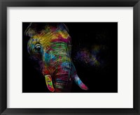 Framed Kaleidoscope Elephant