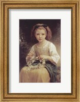 Framed Child Braiding a Crown