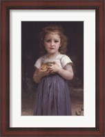 Framed Little Girl Holding Apples in Her Hands