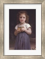 Framed Little Girl Holding Apples in Her Hands