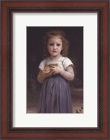 Framed Little Girl Holding Apples in Her Hands