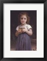 Framed Little Girl Holding Apples in Her Hands