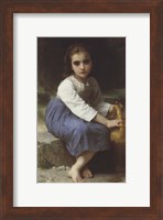 Framed Young Girl with a Pitcher; Jeune Fille a La Cruche, 1885