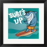 Framed Surf Shark Dude