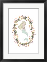 Framed Mermaid And Florals