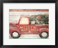 Framed Merry Christmas Truck