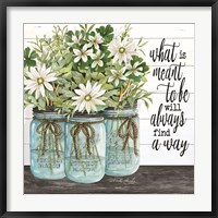 Framed Blue Jars - What is Meant to Be