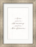 Framed I Love You in the Morning