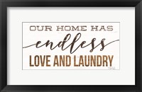 Framed Endless Love and Laundry