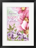 Framed Happiness Blooms Within