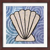 Framed Whimsy Coastal Clam Shell