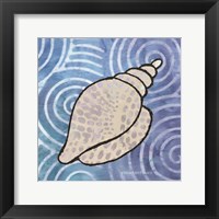 Framed 'Whimsy Coastal Conch Shell' border=