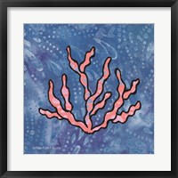 Framed Whimsy Coastal Conch Coral