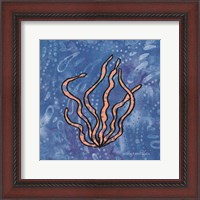 Framed Whimsy Coastal Conch Seaweed