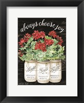 Framed White Jars - Always Choose Joy