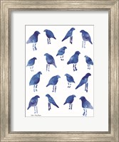 Framed Bleu Birds