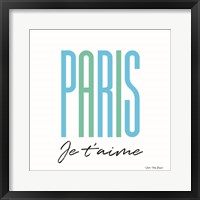 Framed Paris Je T'aime