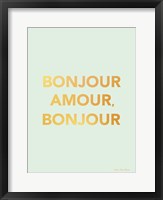 Framed Bonjour Amour