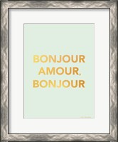 Framed Bonjour Amour