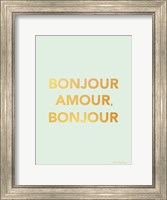 Framed Bonjour Amour